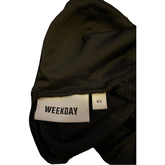 𝅺WEEKDAY Sparkly Sheer Dress Top Size XS​ - Picture 3 of 4